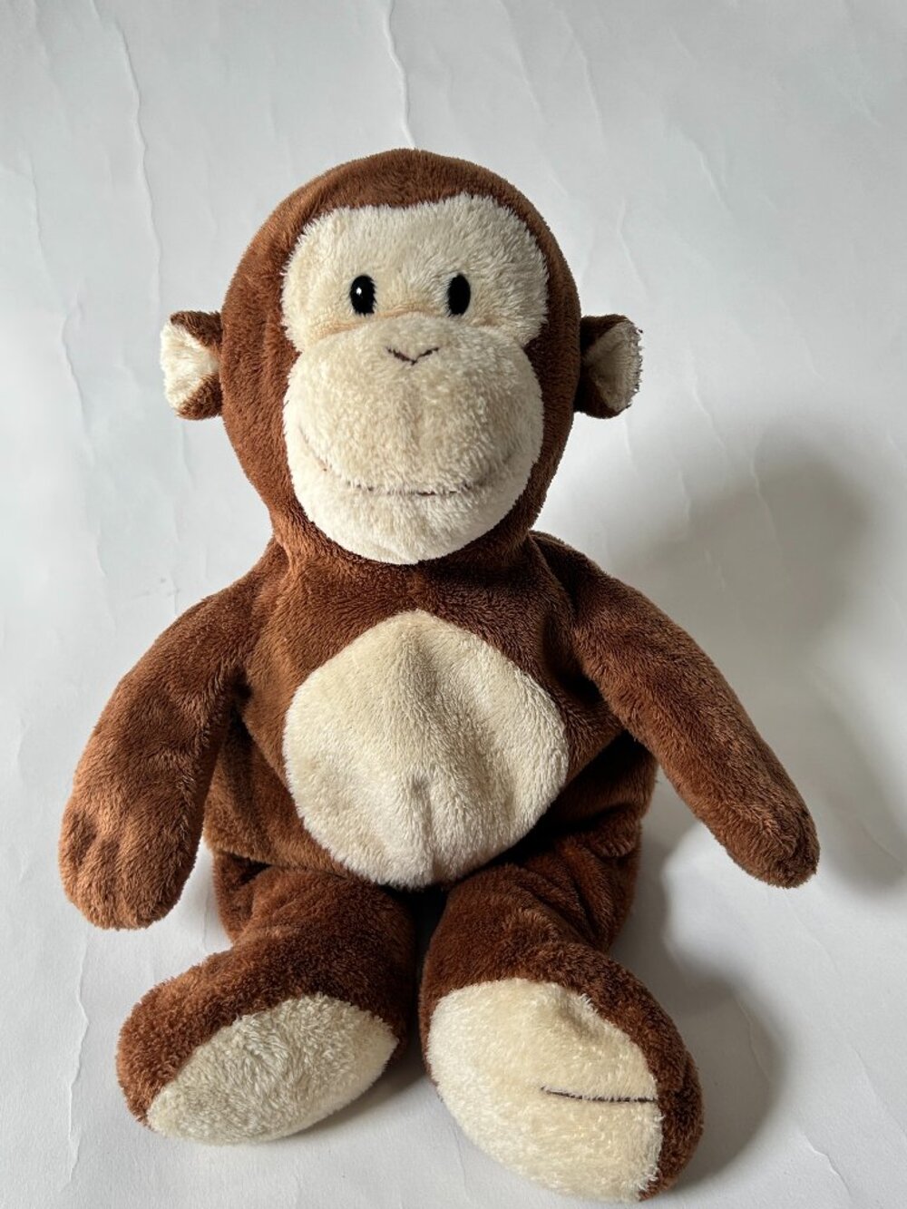 2009 Ty Pluffies Dangles Monkey Plush Toy Brown Stuffed Animal Floppy TyLux 12"